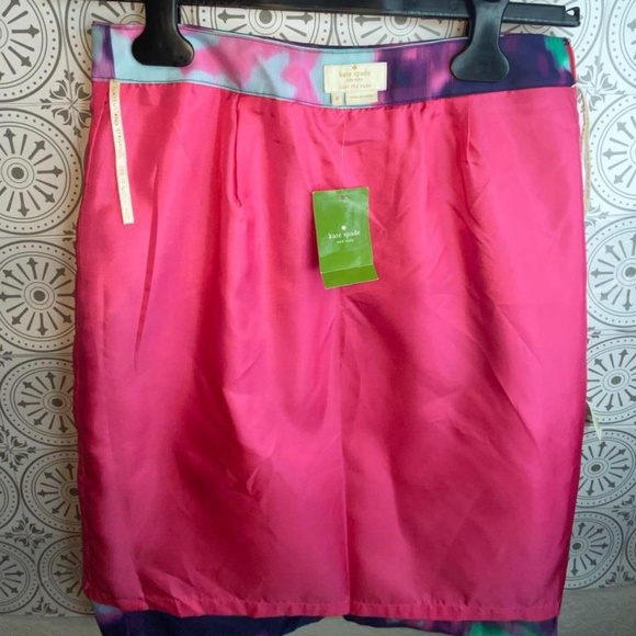 Kate Spade Fully Lined Watercolor Skirt - Picture 4 of 8
